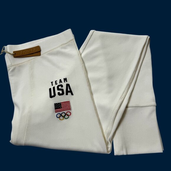 SKIMS Soft Lounge Rib Leggings Team USA White XL - Picture 10 of 11